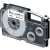 Casio XR-6X1 6mm Clear Label Tape, Black Ink