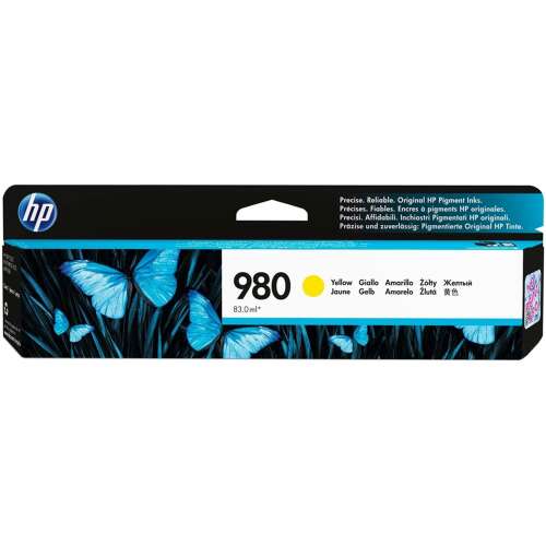 HP 980 sárga tintapatron, eredeti, 83 ml - Nyomtató kellék