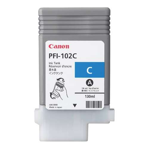 Canon PFI-102C Cyan Ink Tank, 130ml