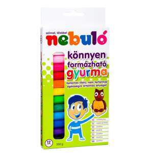 Nebulo gyurma, 12 szín, 200g - Nebulo