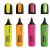 Highlighter set with cut tip, flat body 4 pcs/blister Keyroad Fluo neon colours 78771190