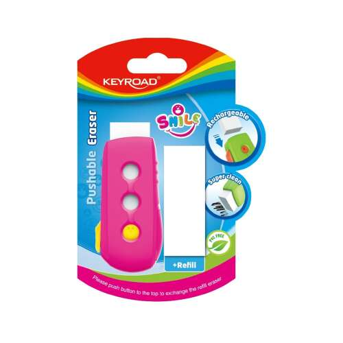 Radiergummi, PVC-frei 2 Stück/Blaster Keyroad Smile Eraser gemischte Farben