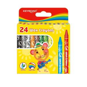 Keyroad 24 Wax Crayons, assorted colors, non-toxic, perfect for kids - Keyroad