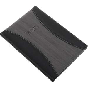 2024-es Realsystem Prémium A B/5 heti krémszínű lapokkal szürke határidőnapló - REALSYSTEM