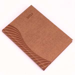 Amigo A/5 napi határidőnapló fehér lapokkal, barna, Realsystem 2024 - REALSYSTEM