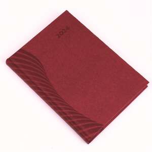 2024 Realsystem Amigo A/5 daily planner with white pages, burgundy cover - REALSYSTEM