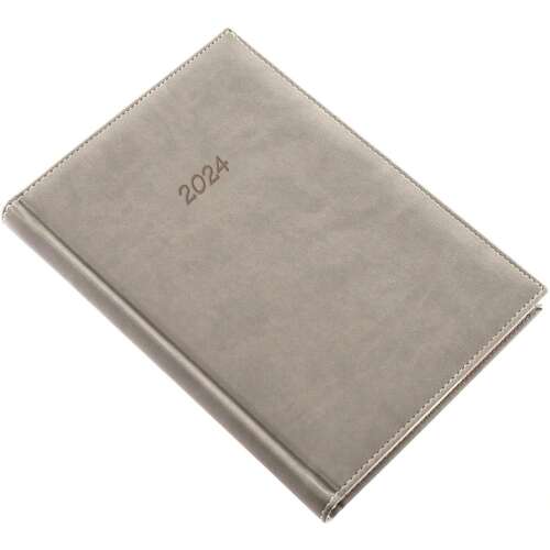 Day diary Bolero A/5, daily with cream-coloured pages grey Realsystem 2024.