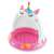 Intex Caticorn inflatable pool with canopy, pink and white unicorn design, for toddlers