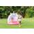 Kids playing in Intex Caticorn inflatable pool with canopy, pink and white unicorn design, for toddlers