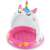 Intex Caticorn inflatable pool with canopy, pink and white unicorn design, for toddlers