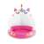 Intex Caticorn inflatable pool with canopy, pink and white unicorn design, for toddlers