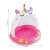 Intex Caticorn inflatable pool with canopy, pink and white unicorn design, 102x102cm