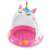 Intex Caticorn inflatable pool with canopy, pink and white unicorn design, for toddlers