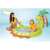 Intex dinosaur shaped inflatable pool with water spray, green, kids playing in the pool