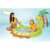 Intex dinosaur shaped inflatable pool with water spray, green, kids playing in the pool