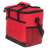 Red insulated lunch bag with handles and shoulder strap, Thermo lunch bag, 16 liter