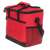 Red insulated lunch bag with handles and shoulder strap, Thermo lunch bag, 16 liter