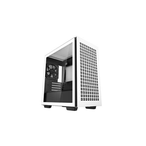 DeepCool CH370 WH computer case, white, angled view