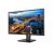 Angled view of Philips 325B1L 31.5 inch QHD IPS monitor displaying a city landscape