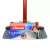 Vileda Classica 2 in 1 broom with handle, red and black, for sweeping floors