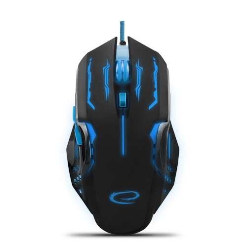 Esperanza MX403 Apache 6D vezetékes optikai gamer egér, fekete és kék