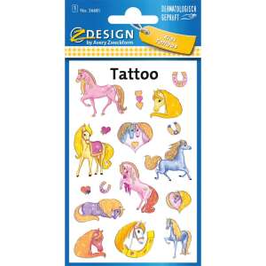 Avery Design Kinder Tattoos mit glitzernden Pferden - Avery