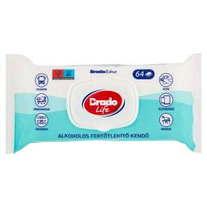 Brado Life Alkoholos Fertőtlenítő Kendő - 64 db
