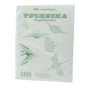 Technika papírkészlet 3. osztályosoknak, különféle papírokat tartalmaz kézműveskedéshez, origamihoz és egyebekhez - Civis
