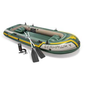 Intex Seahawk 4-person Rubber Dinghy Set 351x145x48cm (68351NP) #green-yellow