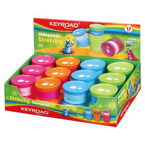 Blender 2-Loch-Behälter 12 Stück/Display Keyroad Stretchy gemischte Farben