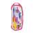 Keyroad Jelly Bean Zirkel-Set, rosa, mit Lineal, Geodreieck, Bleistift, Radiergummi und Spitzer