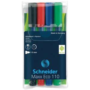 Schneider Maxx Eco 110 tábla- és flipchart marker készlet, 4 db, fekete, piros, kék, zöld - Tábla- & Flipchart marker