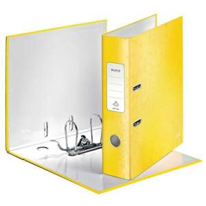 Leitz Wow 180° ring binder, A4, 8cm, yellow - Ring binder