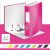 Leitz 180 Wow A4 Lever Arch File, Pink, with Color Swatches