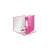 Leitz 180° A4 ring binder, pink, 8cm spine, open