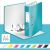 Open Leitz 180 Wow Ice Blue A4 Ring Binder with color swatches