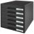 File drawer with 6 drawers, plastic Leitz Plus black 78740283