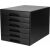 File drawer with 6 drawers, plastic Leitz Plus black 78740283