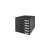 Leitz Plus black plastic drawer organizer with 6 drawers