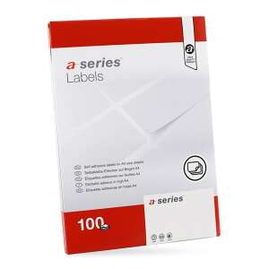 a-series 100 címke, 70x42,3mm, 21 címke/lap, A4 méretű, öntapadós, fehér - A-series