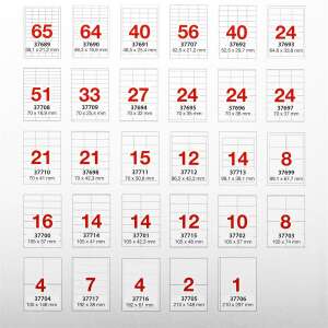 a-series címke lap, 40 címke/lap, 48,5x25,4mm - A-series