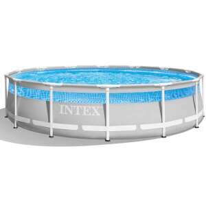Intex Prism Frame medence Clearview 427x107 cm, fémvázas medence átlátszó ablakkal - Intex