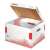 Esselte Speedbox M size archive box, white, made from recycled cardboard, with open lid