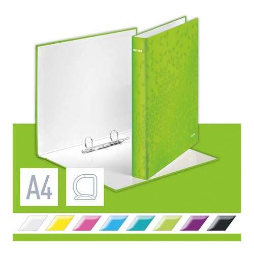 Leitz Wow A4 Maxi ring binder, green, 40mm, 2 D-rings