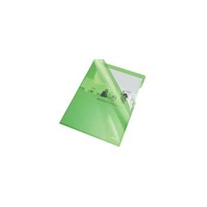 Esselte Luxus green A4 Genotherm folder, 150 micron, clear, for documents - Document wallet