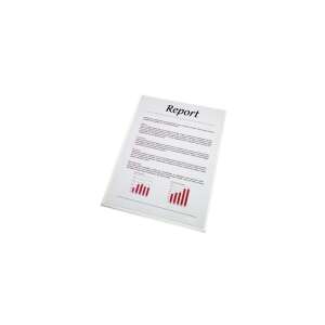 Esselte Genotherm 'L' A4 clear report cover, 150 micron, for documents and reports - Document wallet