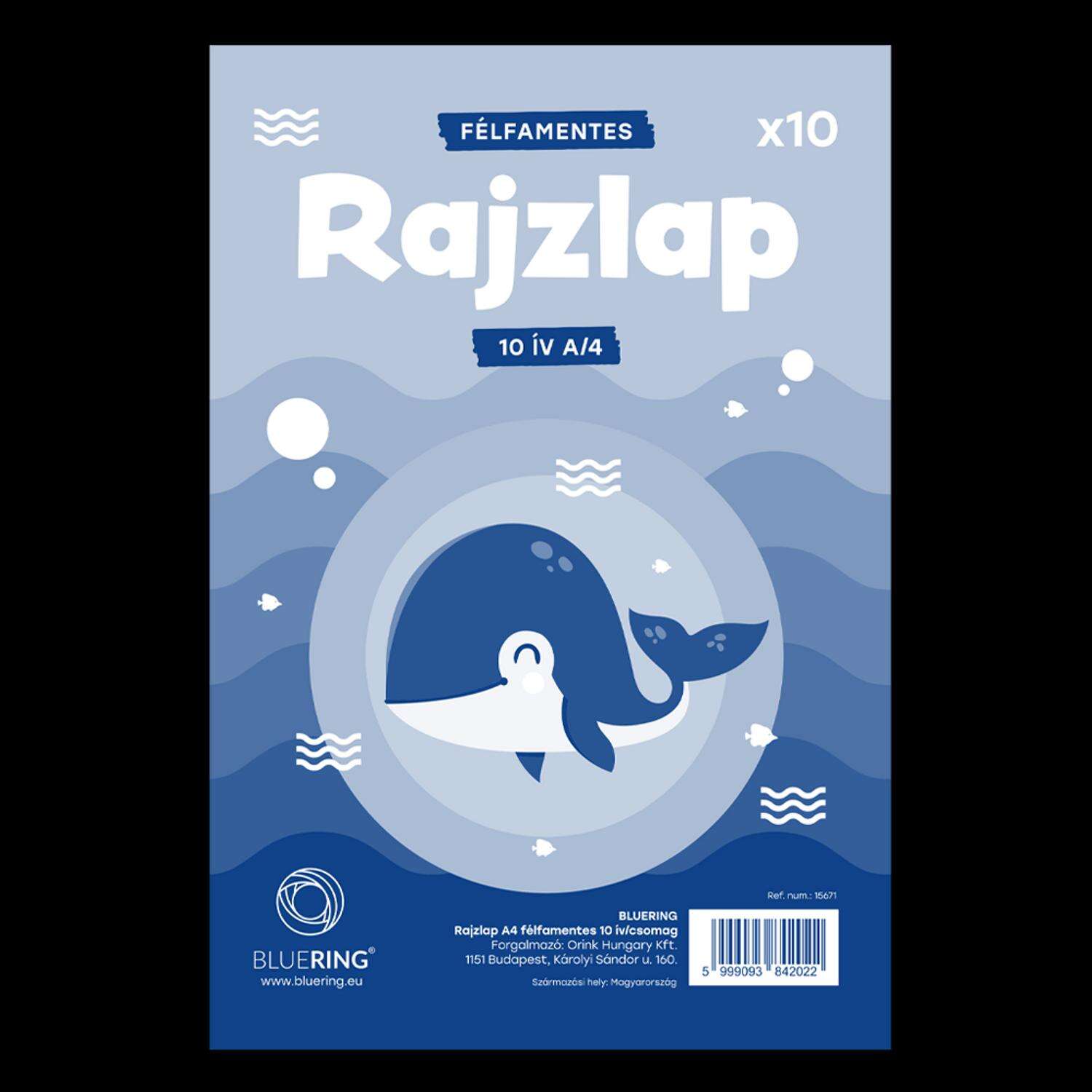 Bluering® Bálnás Rajzlap - A4 - 10 ív