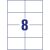 Label sticker, 105 x74mm, universal, 8 labels/sheet, 100 sheets/box, Avery white 99579872