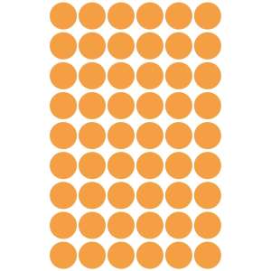Avery Zweckform 12 mm-es kerek narancssárga neon öntapadó címkék, 270 címke/csomag - Avery