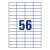 Label sticker, 52,5 x21,2mm, universal, 56 labels/sheet, 100 sheets/box, Avery white 78758614